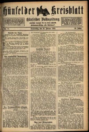 Ausgabe vom Donnerstag, den 26. Februar 1925.