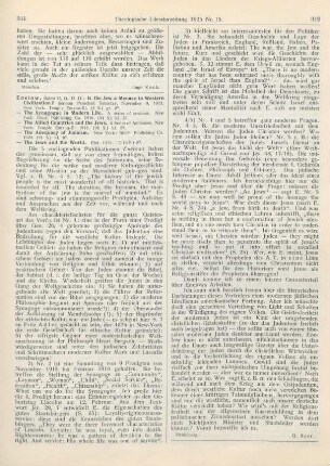 341-342 [Rezension] Enelow, H. G., The Allied Countries and the Jews
