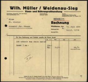 Müller, Wilh. (Rechnung)