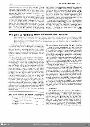 Wie eine vorbildliche Uhrmacherwerkstatt aussieht