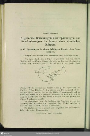 Neunter Abschnitt. Allgemeine Beziehungen über Spannungen und Formänderungen im Innern eines elastischen Körpers