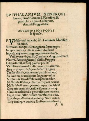Descriptio Sponsi & sponsae.