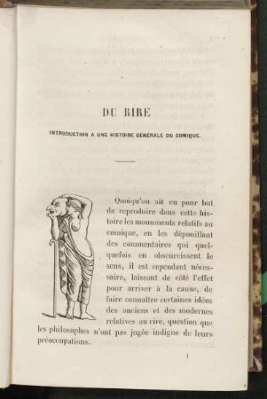 Du rire. Introduction a une histoire générale du comique.