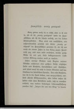 Französisch: wenig genügend