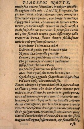 La Piacevol Notte, Et Lieto Giorno : Opera Morale