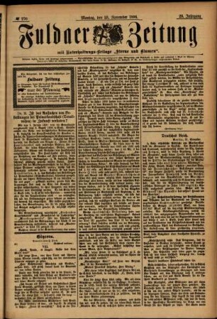 Ausgabe vom Montag, den 23. November 1896.
