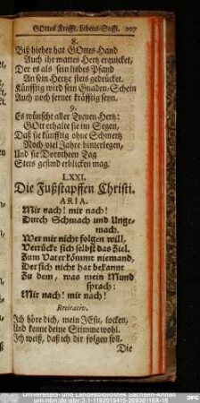 LXXI. Die Fußstapffen Christi.