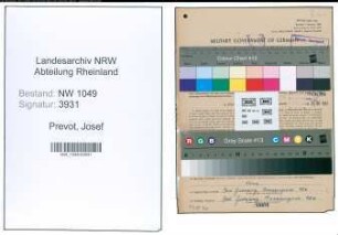 Entnazifizierung Josef Prevot , geb. 15.07.1907 (Verwaltungsangestellter)