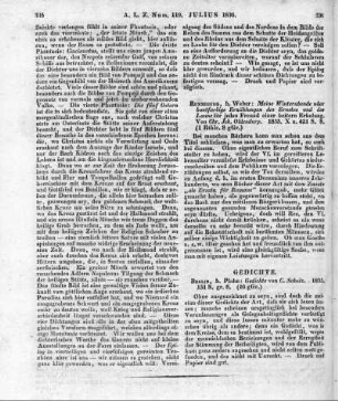 Oldendorp, C. J.: Meine Winterabende, oder buntfarbige Erzählungen des Ernstes und der Laune. Ronneburg: Weber 1835
