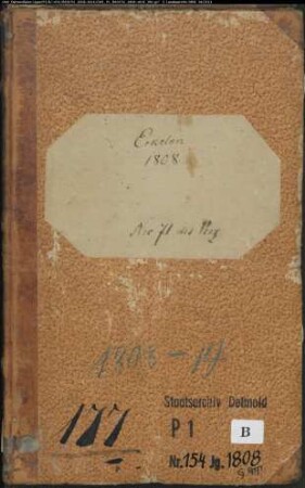 Zivilstandsregister der katholischen Gemeinde Erkeln, Kreis Höxter (GAHT 1808-1814) (Gemeinde: Katholische Gemeinde Erkeln)