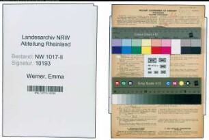 Entnazifizierung Emma Werner , geb. 13.08.1897 ()