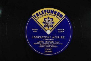 Lasciatemi morire / (C. Monteverde)