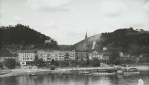 Bad Schandau, Ansicht der Stadt über die Elbe