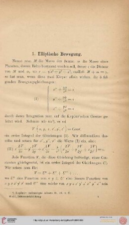 1. Elliptische Bewegung