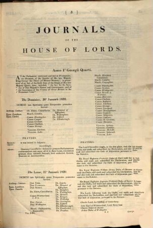Journals of the House of Lords. 53. 1820