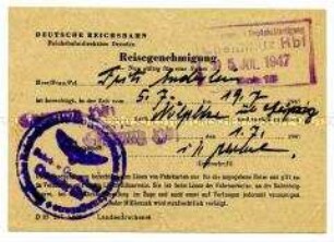 Ausweis für eine "wirtschaftswichtige Reise"