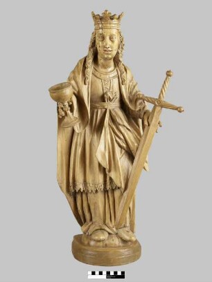 Holzskulptur, Heilige Barbara