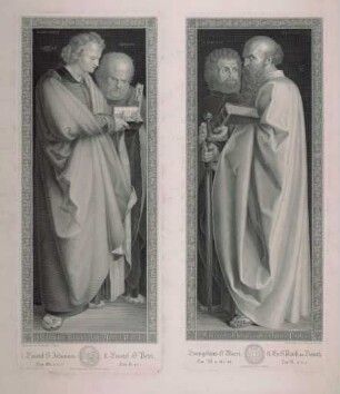 Kupferstich von Dürers "Die vier Apostel"