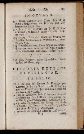 I) Lusitaniae. - 2) Hispaniae.