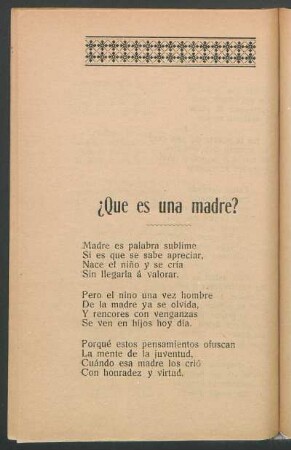 ¿Qué es una madre?