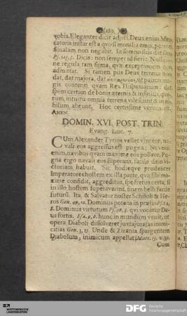 Domin. XVI. Post. Trin.