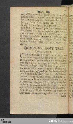 Domin. XVI. Post. Trin.