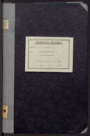 Wald: Schuldeputation 1897-1908