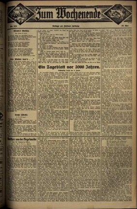 Dritte Ausgabe vom Sonntag, den 18. Mai 1930.