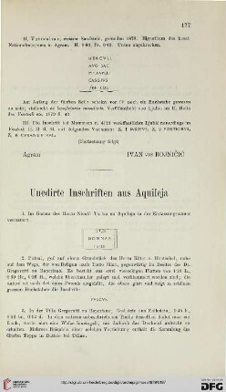 3: Unedirte Inschriften aus Aquileja, [1]