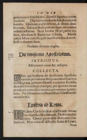 Die divisionis Apostolorum.