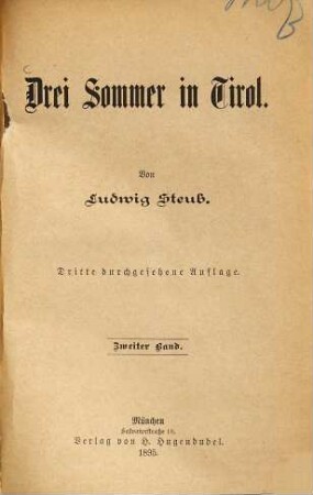 Drei Sommer in Tirol, 2