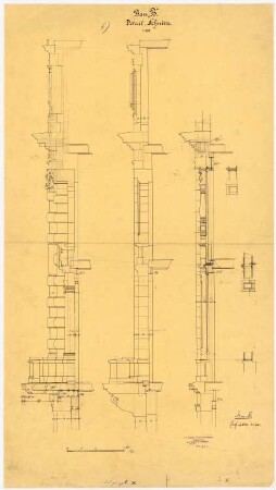 Geschäftshäuser am Werderschen Markt (Werderhäuser), Berlin: Detailschnitt Haus B 1:20