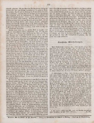 112 Kirchliche Mittheilungen