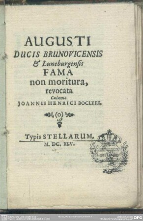Augusti ducis Brunovicensis fama non moritura