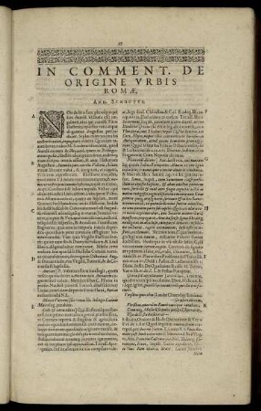 In Comment. De Origine Urbis Romæ.