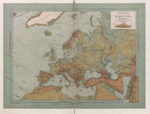 Physikalische Karte von Europa