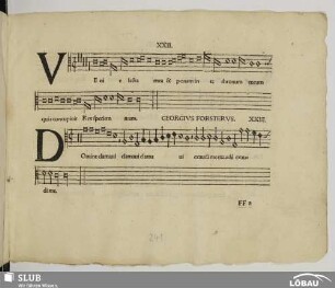 XXIII. Forster, Georg: Domine clamavi ad te
