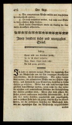 Zwey hundert sechs und neunzigstes Stück