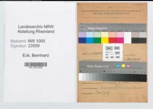 Entnazifizierung Bernhard Eck, geb. 15.02.1904 (Landwirt)