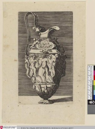[Vase mit tanzenden weiblichen und männlichen Satyrn]