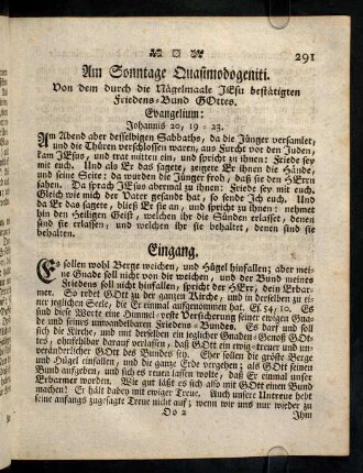 291-297, Am Sonntage Quasimodogeniti