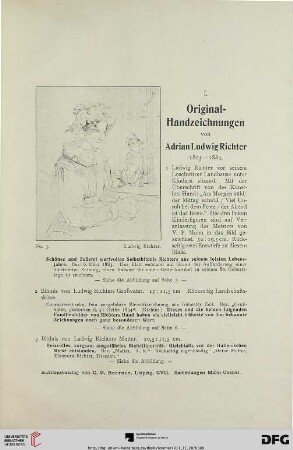 I. Original-Handzeichnungen von Adrian Ludwig Richter (Nr. 1-89)