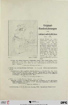 I. Original-Handzeichnungen von Adrian Ludwig Richter (Nr. 1-89)