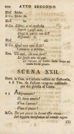 Scena XXII. / Zwey und zwanzigster Auftritt
