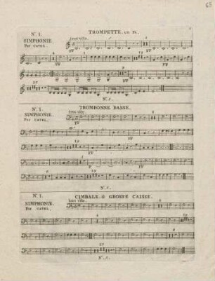Trompette. en Fa., Trombonne Basse, Cimbale & Grosse Caisse.