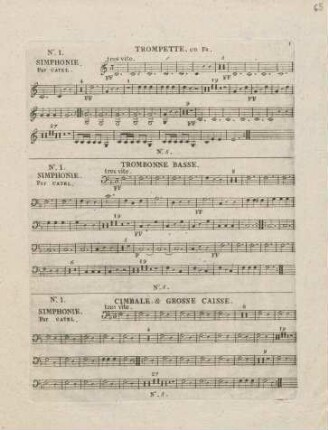Trompette. en Fa., Trombonne Basse, Cimbale & Grosse Caisse.