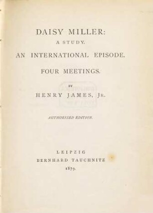 Daisy Miller : a study
