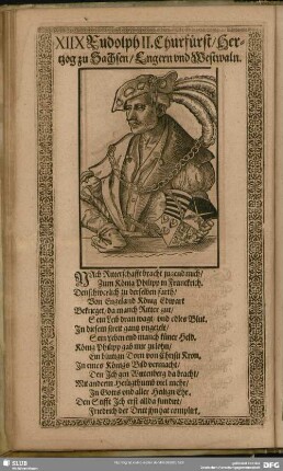 Rudolph II. Churfürst, Hertzog zu Sachsen, Engern und Westwaln