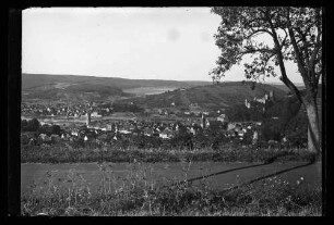Blick aus Richtung Wartberg bzw. Mittlere Flur auf Wertheim, Burg und z.T. Kreuzwertheim