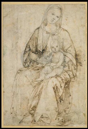 Sitzende Madonna mit Kind